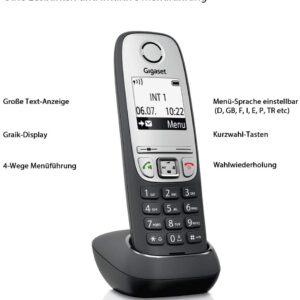 Gigaset A415 Duo 2 Schnurlose Telefone ohne Anrufbeantworter schwarz